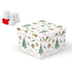krabice dárková vánoční C-V007-G 20x20x14cm 5370945 - MFP Paper s.r.o.