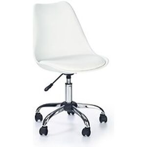 Dětská židle: HALMAR COCO HALMAR - poťahový materiál: eco koža - biela, HALMAR - plast, polypropylen, polycarbonat: biely