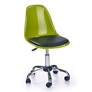 Dětská židle: HALMAR COCO 2 HALMAR - poťahový materiál: eco koža - čierna, HALMAR - plast, polypropylen, polycarbonat: zelený