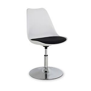 Dětská židle: HALMAR COCO 3 HALMAR - poťahový materiál: eco koža - čierna, HALMAR - plast, polypropylen, polycarbonat: biely