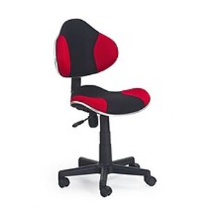 Dětská židle: HALMAR FLASH HALMAR - poťahový materiál: Membránová nábytková látka - čierno-červená