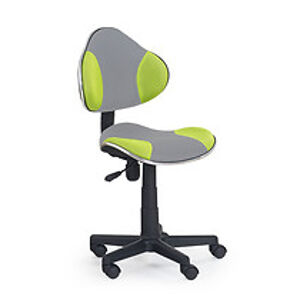 Dětská židle: HALMAR FLASH 2 HALMAR - poťahový materiál: Membránová nábytková látka - sivo-zelená
