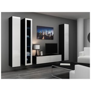 Artcam Obývací stěna VIGO 15 Farba: čierna/biely lesk