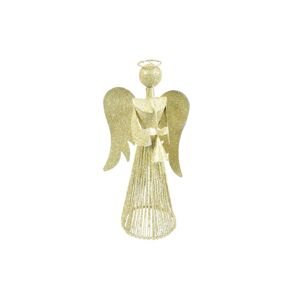 anděl 30cm zlatý metal s andělskou trubkou 8882345 - MFP Paper s.r.o.
