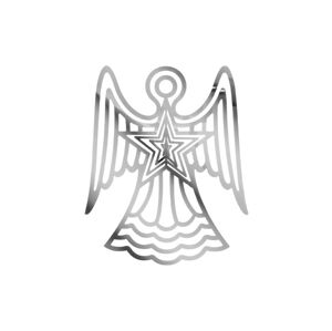 anděl stříbrný závěs vánoční plech. 9,9x12,1cm 1804B-18(12CM) 8885951 - MFP Paper s.r.o.