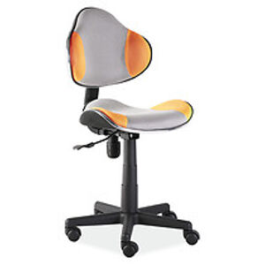 Dětská židle: SIGNAL Q-G2 SIGNAL - stoličky: látka - oranžovo/sivá