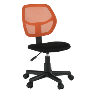 Tempo Kondela Otočná židle, oranžová / černá, MESH