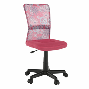 Tempo Kondela Otočná židle, růžová / vzor / černá, GOFY