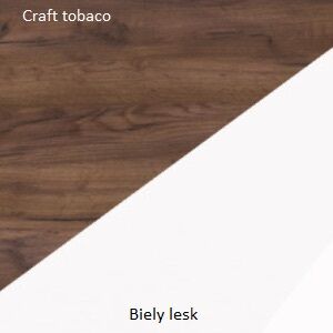 WIP PC stolek KiING 09 Barva: Craft tobaco / bílý lesk