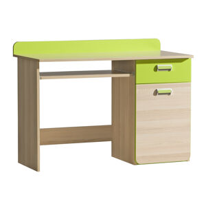 Dolmar Psací stolek CORNETO L10 Barva: Jasan coimbra / zelená
