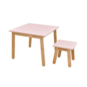 ArtBel Dětský set stůl & židle WOODY Barva: Růžová