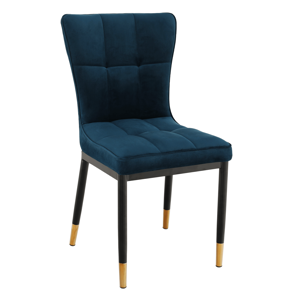 Tempo Kondela Designová jídelní židle, petrolejová Velvet látka, EPONA