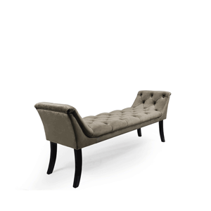 Tempo Kondela Designová lavice, olivově zelená Velvet látka / kaučukové dřevo, Hemy