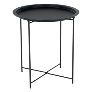 Tempo Kondela Příruční stolek s odnímatelnou tácem, černá, RENDER