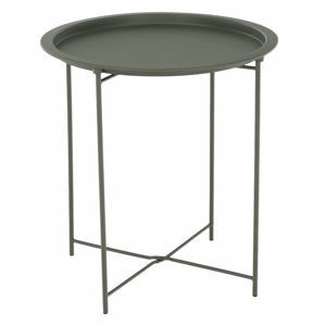 Tempo Kondela Příruční stolek s odnímatelnou tácem, šedozelená, RENDER