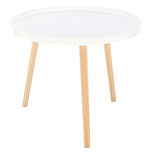 Tempo Kondela Příruční stolek, bílá / přírodní, sans TYP 1