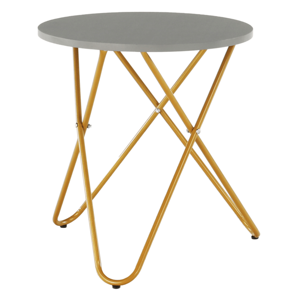 Tempo Kondela Příruční stolek, šedá / zlatý nátěr, Rønde