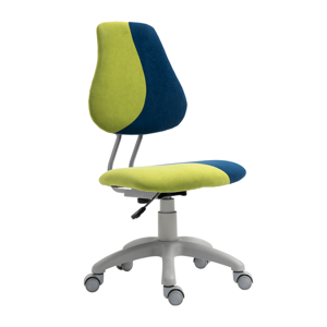 Tempo Kondela Rostoucí otočná židle, zelená / modrá / šedá, RAIDON