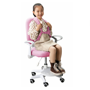 Tempo Kondela Rostoucí židle s podnoží a šlemi, růžová / bílá, ANAIS