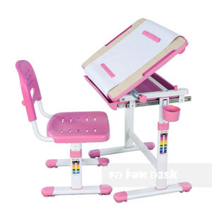 Fundesk Rostoucí stůl BAMBINO + židle Barva: Růžová