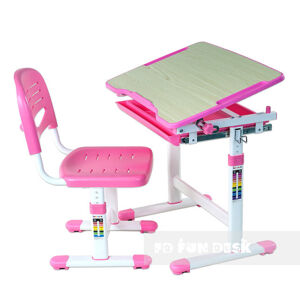 Fundesk Rostoucí stůl PICCOLINO s židlí Barva: Růžová