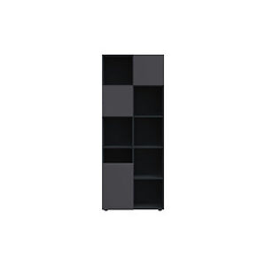 BRW Regál: MITODA - REG3D / 20/8 Farba: čierny antracit