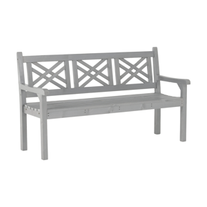 Tempo Kondela Dřevěná zahradní lavička, šedá, 150 cm, Fable