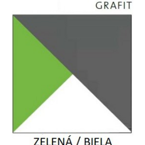 Dolmar Rohová šatní skříň Futuro F7 Farba: biela / grafit / zelená