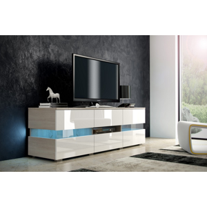 WIP TV stolek INTER Barva: Dub sonoma světlá / bílý lesk