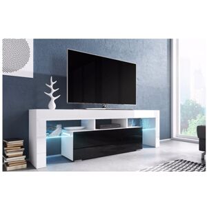 Artcam TV stolek TORO 138 cm Barva: bílá/černý lesk