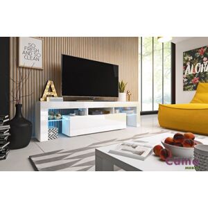 Artcam TV stolek TORO 158 cm Barva: Bílá/bílý lesk