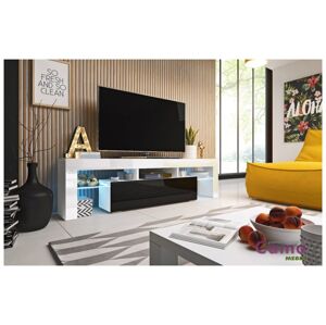 Artcam TV stolek TORO 158 cm Barva: bílá/černý lesk