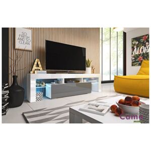 Artcam TV stolek TORO 158 cm Barva: Bílá/šedý lesk