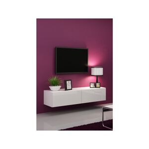 Artcam TV stolek VIGO 140 Barva: Bílá/bílý lesk