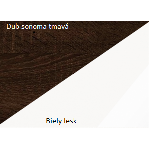 WIP Skříň MAX 05 Barva: dub sonoma tmavý / bílý lesk