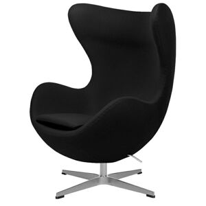 King Home Fotel EGG CLASSIC czarny.30 - wełna, podstawa aluminiowa