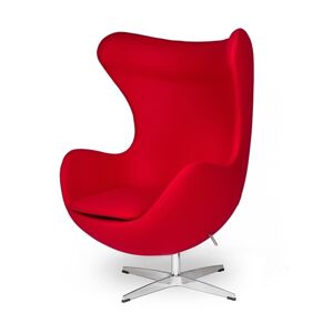King Home Fotel EGG CLASSIC czerwony.17 - wełna, podstawa aluminiowa