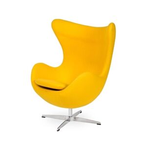 King Home Fotel EGG CLASSIC żółty słoneczny.36 - wełna, podstawa aluminiowa