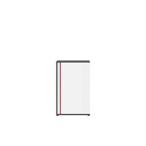 BRW Skříňka: GRAPHIC - KOM1DP / B Farba: sivý wolfram/biely/červený