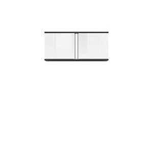 BRW Skříňka: GRAPHIC - SFW2D / 86/38 / C Farba: sivý wolfram/biely zrkadlový lesk