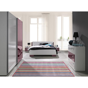ArtMadex ložnice Lux Farba: Biela / fialová lesk