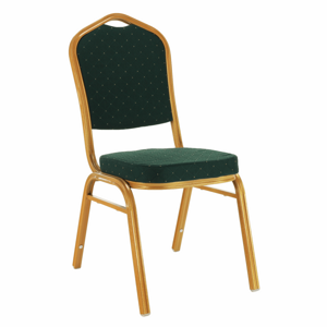 Tempo Kondela Stohovatelná židle, zelená / zlatý nátěr, ZINA 3 NEW