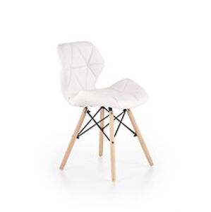 Židle HALMAR: K281 HALMAR - poťahový materiál: eco koža - biela