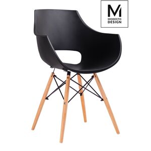 Modesto Design MODESTO fotel FORO czarny - podstawa bukowa