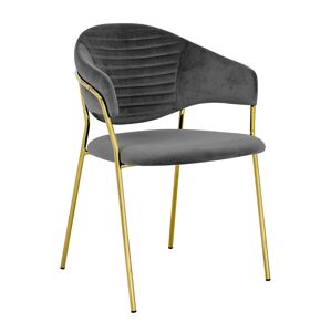 ArtKing Židle NAOMI zlatá podstava Farba: Sivá