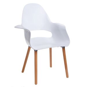 Židle ve tvaru PP bílé