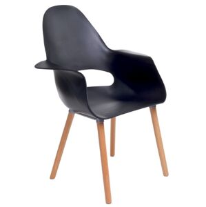 Židle ve tvaru PP černá