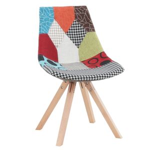 Tempo Kondela Židle, látka patchwork / dřevo, KIMA NEW TYP 1