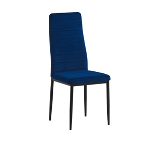 Tempo Kondela Židle, modrá Velvet látka / černý kov, COLETA NOVA