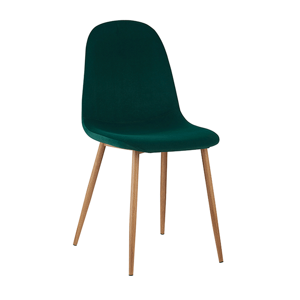 Tempo Kondela Židle, smaragdová Velvet látka / buk, LEGA